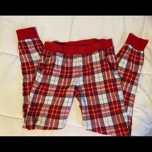 Forever 21 Red and white plaid pajama pants